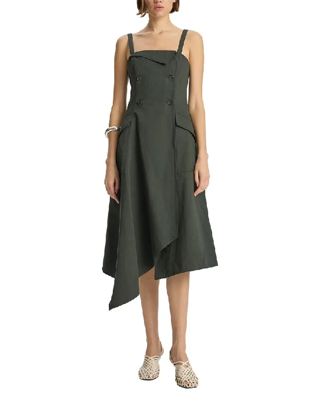 Limited Time Offers A.L.C. Scarlett Linen-Blend Midi Dress
