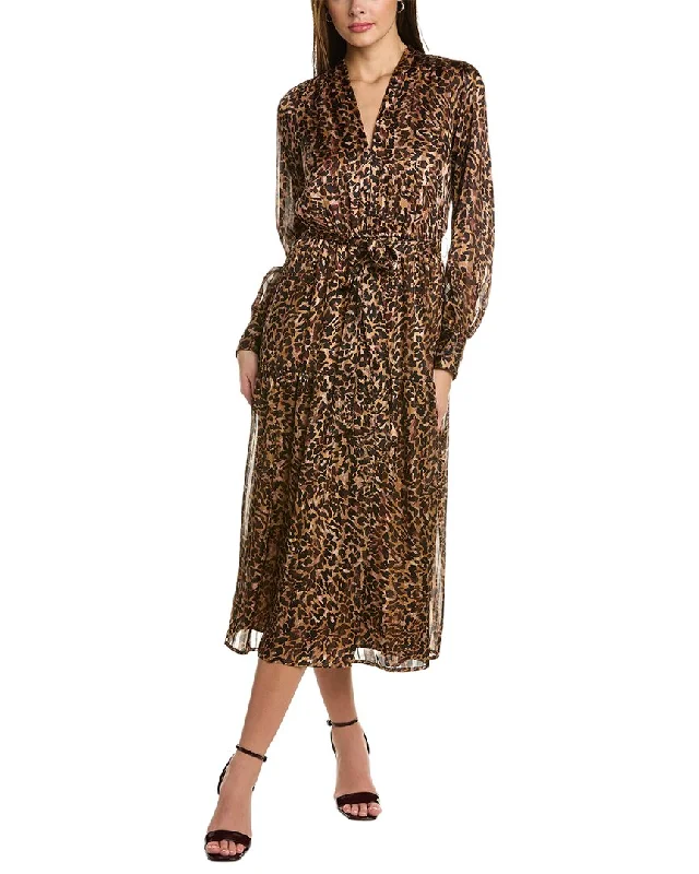 Everyday Basics Anne Klein Soft V-Neck Tiered Midi Dress