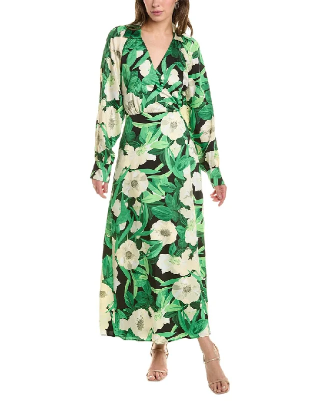 Exclusive Sale Anne Klein Tie Waist Midi Faux Wrap Dress