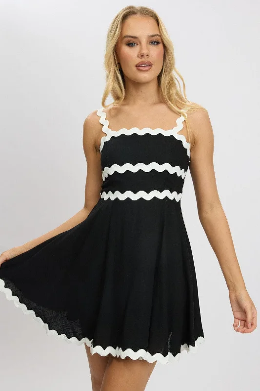 Trend Alert Black Fit And Flare Dress Ric Rac Mini
