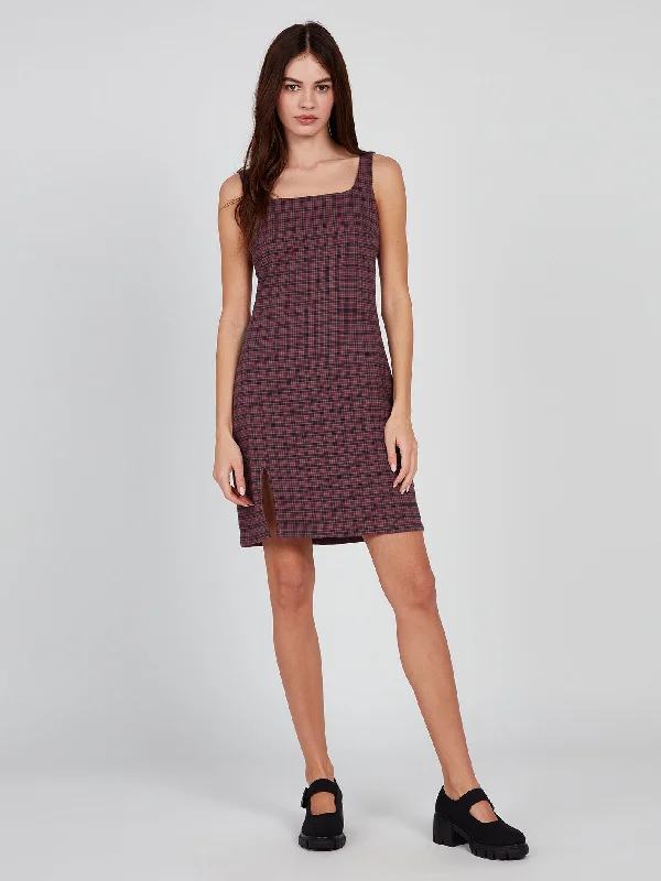 Stupidly Low Prices Chicheck Urself Dress - Eggplant