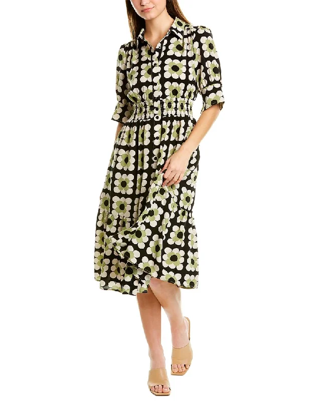 Rustic Countryside Charm Look Gracia Floral Shirtdress