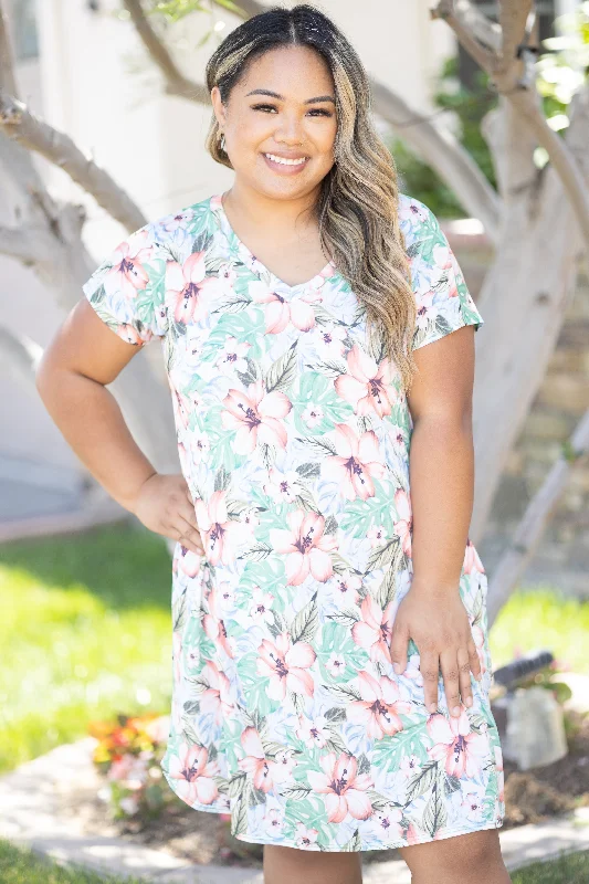 Great Prices On Feminine Styles Hibiscus Dreams Swing Dress