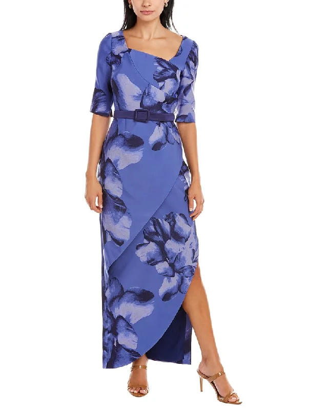 Trendy Pulse Kay Unger Jacquard Gown