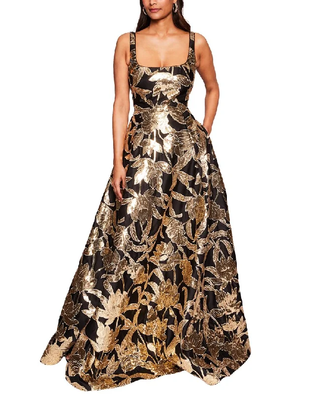 Fashion Essentials Marchesa Notte Square Neck Strapless Bal Long Gown