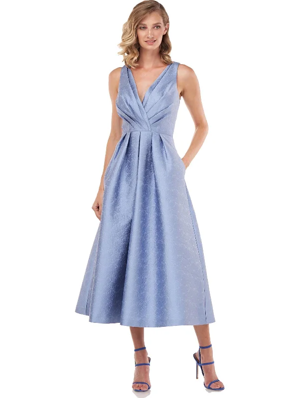 Fashionista Favorites Olivia Womens Shutter Pleat Maxi Evening Dress