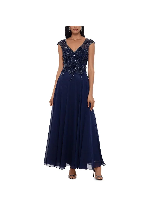 Fashionista Favorites Petites Womens Embellished Formal Evening Dress