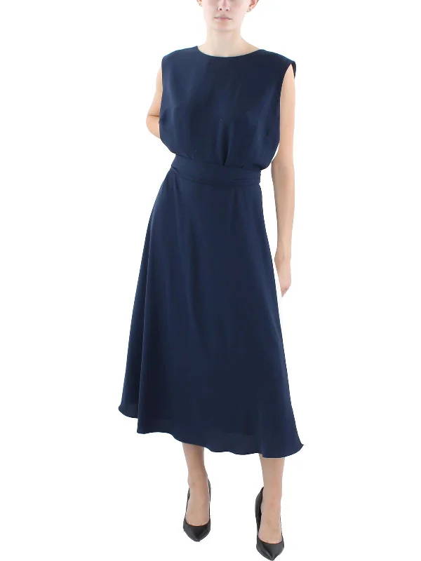 Latest Fashion Raukty Womens Crepe Colorblock Midi Dress