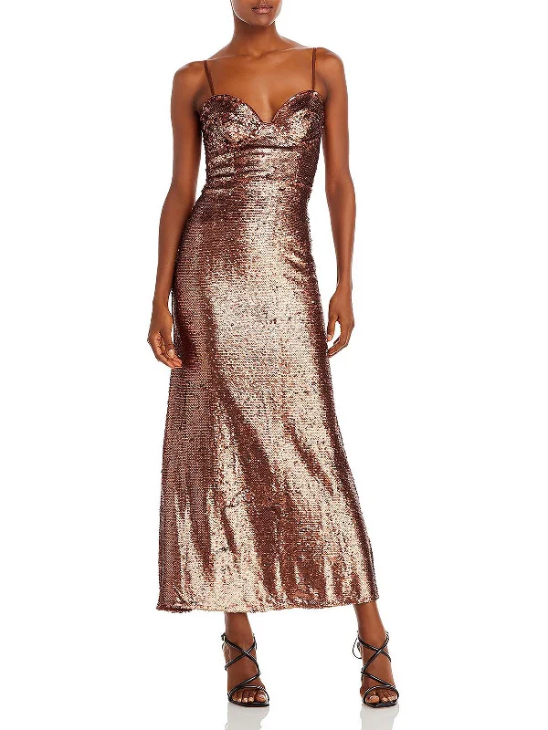Effortless Comfort Stasia Womens Sequined Formal Evening Dress