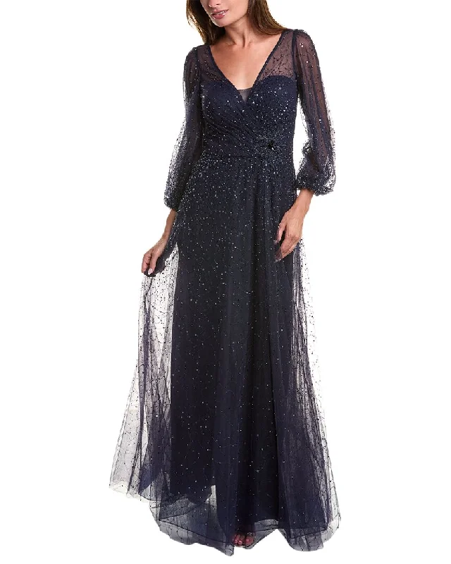 Trend Alert Teri Jon by Rickie Freeman Beaded Tulle Gown