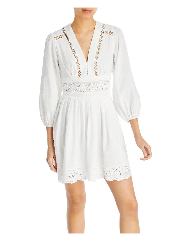 Chic Allure Womens Cotton Short Mini Dress