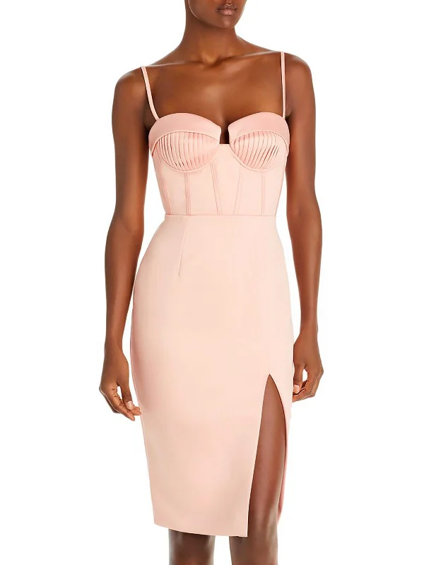 Score Big On Glamorous Red - Carpet Styles Womens Satin Corset Sheath Dress