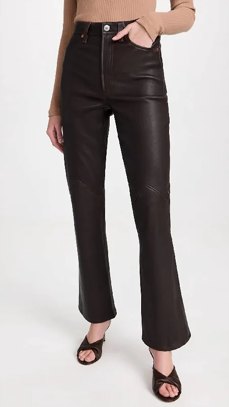 Enjoy Discount 70S Bootcut Jean In Brown Leather