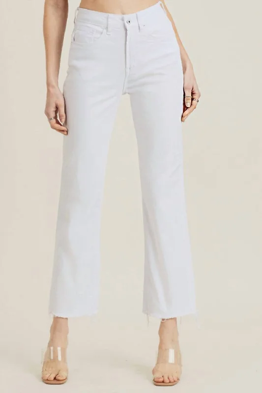 Unbeatable Prices Bailey Raw Hem Straight Leg Jeans In White