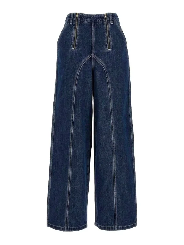 End Of Season Sale Blue Stitch Detail Jeans