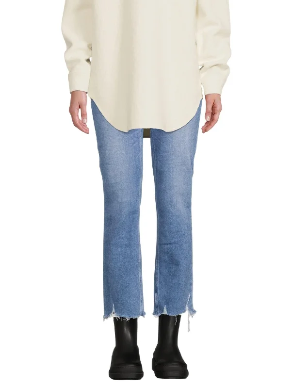 Trendy Threads Cindy Destroyed Hem Straight Leg Jeans In Mel