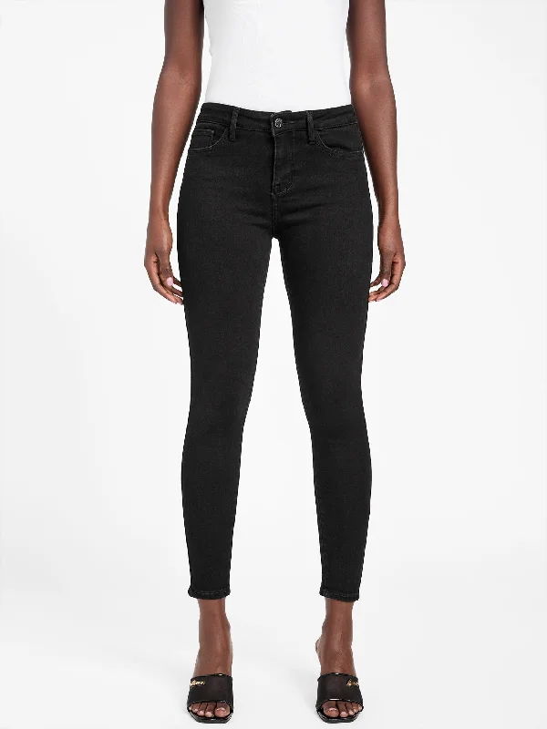 High End Designer Brands Discount Eco Serena Mid-Rise Bling Pocket Skinny Jeans