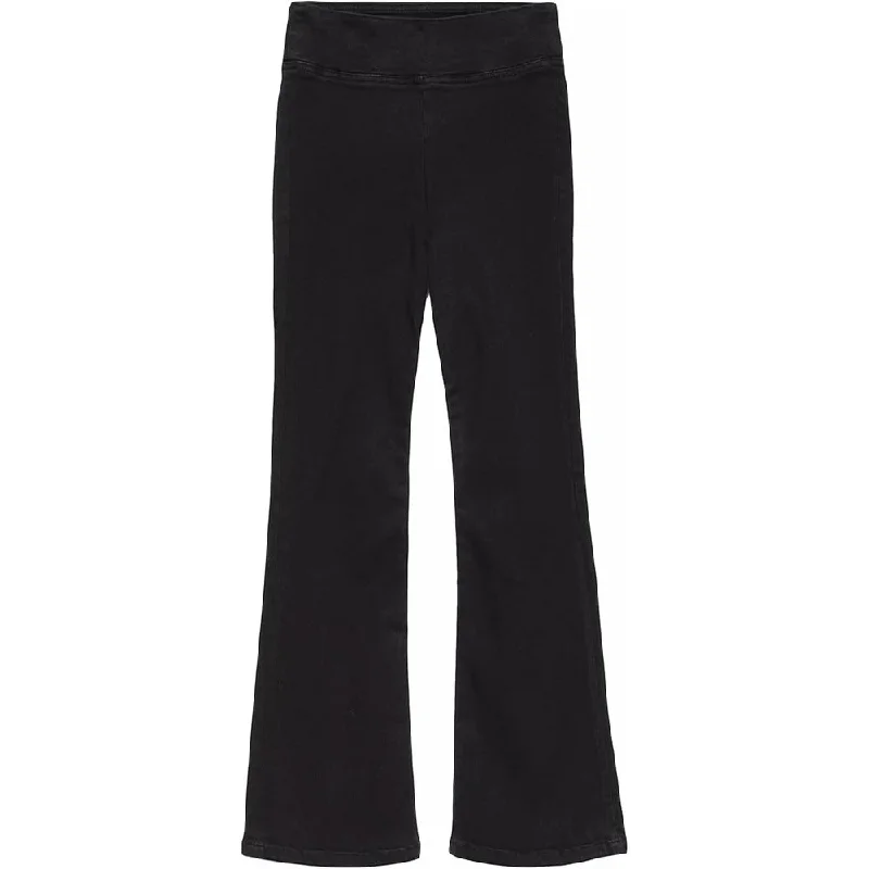Daily Deals Frame Women's Jetset Crop Mini Boot Pintuck Jeans, Black