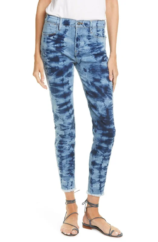 Feminine Grace Le High Skinny Raw Edge Jeans In Gaze
