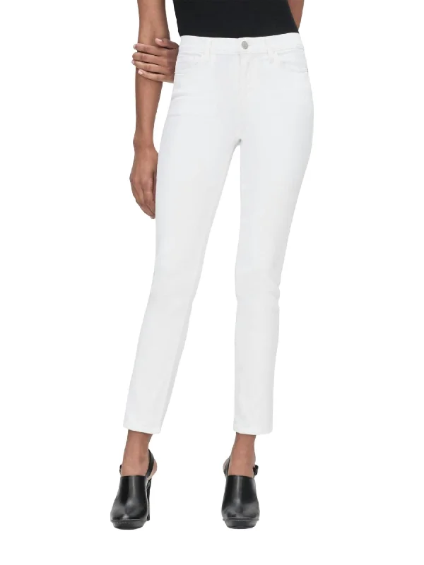 Day-To-Night Styles Le High Straight Jeans In Blanc