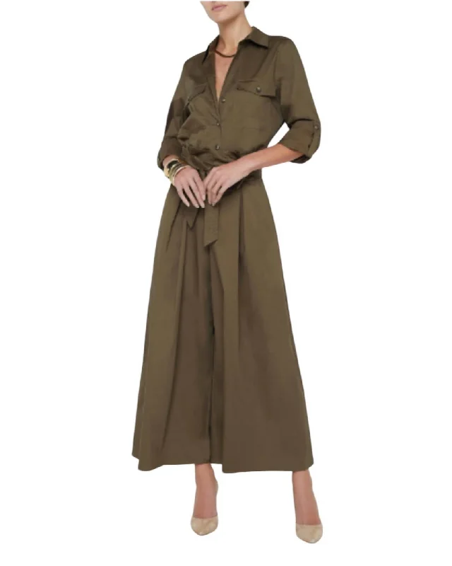 Trendy Women's Collection Lowen Paperbag Pant In Pine
