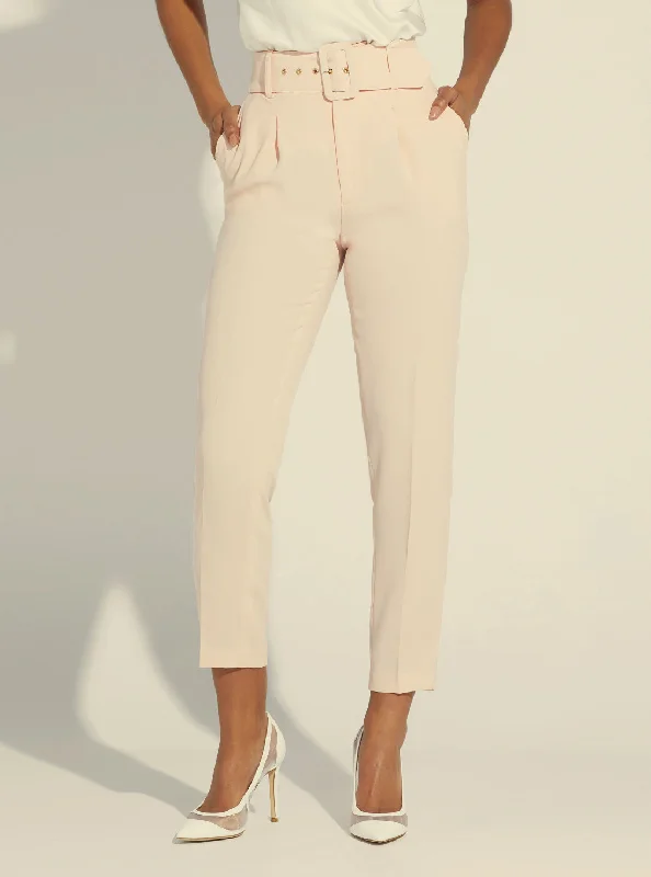 Trendy Street Style Marciano Pink Atlas Pants