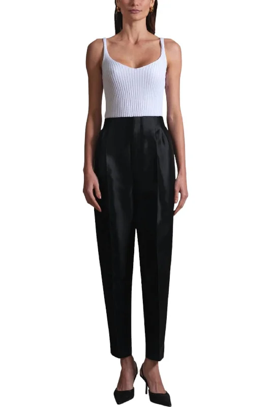 Best Deals Of The Season Modified Satin Tiffany Trouser In Black