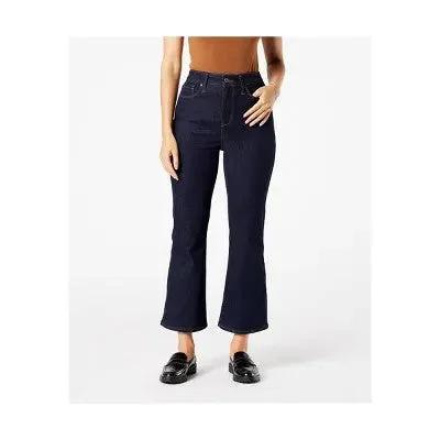 Unleash Your Fashion DENIZEN from Levi's Women's High Rise Flare Crop Jeans Heavyweight