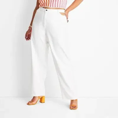 Daily Essentials Future Collective with Alani Noelle Women's Slim Fit Full Straight Jeans