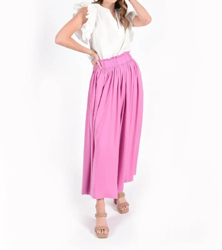 Elegant Styles Palazzo Pant In Opera Mauve