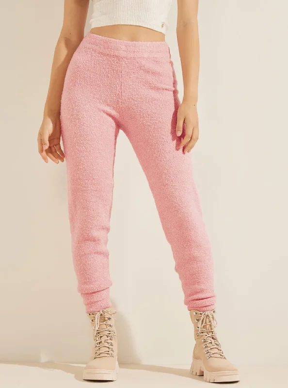 Fashion Sale Pink Reeda Lurex Boucle Joggers