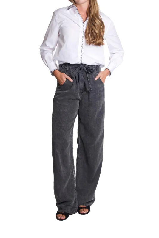 Chic & Cozy Collection Priana Pants In Faded Black