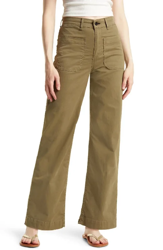 Seasonal Fashion Sailor Pants In Olive