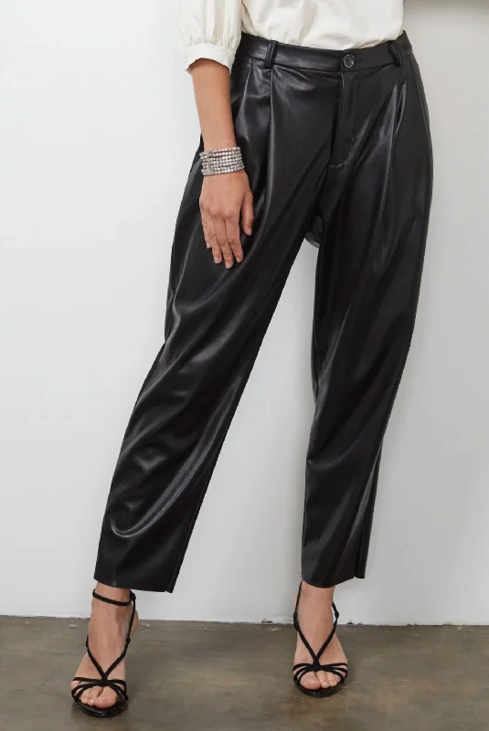 Elegant Ensemble Simone Vegan Leather Pant In Black