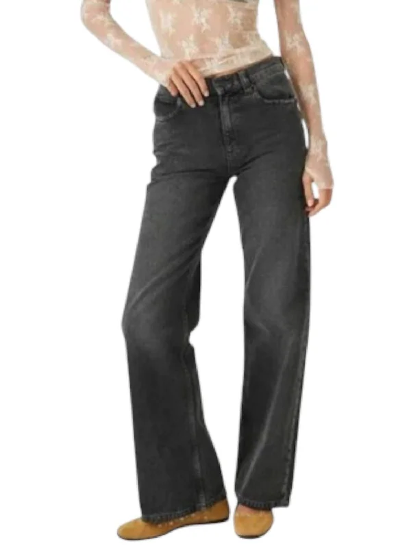 Limited Time Flash Sale Tinsley Baggy High Rise Jeans In Black